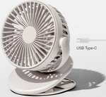 Портативный вентилятор на клипсе Solove clip electric fan 3 Speed Type-C (F3 Grey)  серый