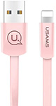 фото Кабель usams u2 usb - lightning плоский розовый (sj199ip05)