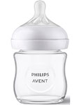 Cтеклянная бутылочка для кормления Philips Avent Natural Response, (SCY930/01), 120 мл, 0 мес+ бутылочка для кормления детская приталенная с ручками 150 мл от 0 мес микс