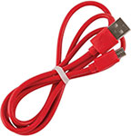 Дата-кабель mObility USB - micro USB, плоский, 2 метра, 3А, красный