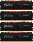 

Оперативная память Kingston Kingston DDR4 32Gb (4x8Gb) 2666MHz FURY Beast RGB (KF426C16BBAK4/32)