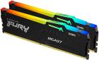 Оперативная память Kingston DDR5 16GB (2x8GB) 5200MHz FURY Beast RGB Black (KF552C36BBEAK2-16)