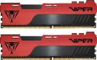 

Оперативная память Patriot Memory DDR4 8GB (2x4GB) 2666MHz Viper Elite II (PVE248G266C6K), Черный/красный