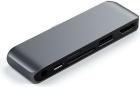 

Разветвитель USB Satechi USB-C Mobile PRO Hub SD, серый космос (ST-MPHSDM)