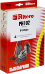 Набор пылесборники  + фильтры Filtero PHI 02 (4) Standard пылесборник filtero lge 01 standard