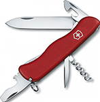 Нож перочинный Victorinox Picknicker, 111 мм, 11 функций, с фиксатором лезвия, красный нож перочинный victorinox sportsman 84 мм 13 функций красный