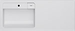 Раковина над стиральной машиной AM.PM X-Joy литьевой мрамор, левая, 120 см, белый глянец (M85AWPL1201WG)