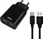 

Сетевое ЗУ TFN 2 2.4A TypeC black