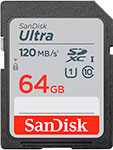 Карта памяти Sandisk Ultra [SDXC U1 64 Gb 120 Mb/s]