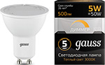 

Лампа GAUSS LED MR 16 GU 10-dim 5W 500 lm 3000 K диммируемая 101506105-D