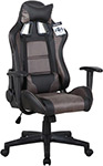 Кресло Brabix ''GT Racer GM-100'', две подушки, ткань, экокожа, черное/коричневое, 531819 кресло офисное brabix enter ex 511 экокожа коричневое 531163