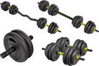 

Гантели Bradex SF 1004, разборные, пластиковые 2х20 кг, 2 штанги, ролик для пресса, Черный