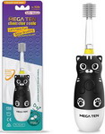 фото Детская зубная щетка mega ten kids sonic котёнок black edition 121-mks080