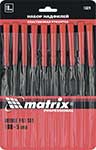 Набор надфилей Matrix 15824, 180 х 5 мм, 10 шт., пластиковые рукоятки