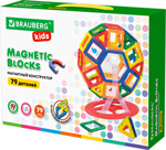 Конструктор магнитный Brauberg KIDS MEGA MAGNETIC BLOCKS-79 663848 конструктор магнитный brauberg kids magnetic blocks 26 663844