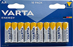 Батарейка VARTA ENERGY AA, бл.10 батарейка солевая energy start r03 4b aaа 107039