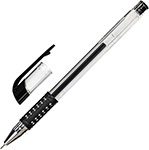Ручка гелевая Staff Basic Needle GP-679, черная, комплект 12 штук, 0.35 мм (880418) карандаш чернографитный hb с ластиком staff college blp 744 выгодный комплект 72 шт ассорти 880430
