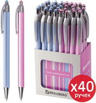 Ручка шариковая Brauberg Sakura, синяя, комплект 40 штук, 0.3 мм (880190) клеевая ручка sakura quickle glue