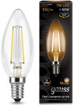 Лампа GAUSS LED Filament Свеча E14 7W 550lm 2700К 103801107 Упаковка 10шт - фото 1