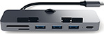 

USB-концентратор Satechi Aluminum Type-C Clamp Hub Pro, серый космос (ST-TCIMHM)
