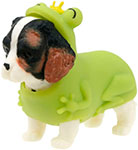 Тянущаяся фигурка 1 Toy Прокачка для собачки, серия 3, Кавалер-спаниель-лягушка, тянущаяся собачка в костюмчике 10 см, пакет с окном - фото 1