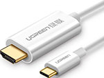 Кабель  Ugreen USB-C - HDMI 4K@60Hz, 1.5м (30841) белый сзу ugreen nexode usb a 2 usb c 140w gan кабель usb c 2 м 90549