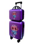 

Дорожный набор XS Lats Чемодан 16 дюймов+бьюти кейс, сова, Фиолетовый
