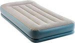 Надувная кровать Intex 99х191х30 см с подголовником, встр. насос, 220В, до 136 кг
