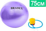 Мяч для фитнеса «ФИТБОЛ-75» Bradex SF 0719 с насосом, фиолетовый гантели для фитнеса sport elite h 203 3 кг 2 штуки фиолетовый