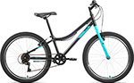 фото Велосипед altair altair mtb ht 24 1.0 2022 рост 12'' черный/голубой