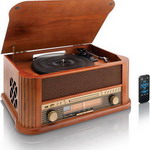 

Проигрыватель виниловых дисков Lenco TCD-2500 USB CD FM радио LCTCD-2500