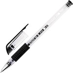 Ручка гелевая Staff EVERYDAY GP-192, черная, выгодный комплект 12 штук, линия 0.35 мм с грипом (880216) ручка гелевая белая brauberg white pastel комплект 12 штук линия 0 5 мм 880209