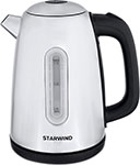 Чайник электрический Starwind SKS3210, 1.7 л., серебристый металл чайник электрический kenwood zjx740bk 1 7 л серебристый