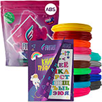 Набор для 3Д творчества Funtasy ABS-пластик 15 цветов + Книжка с трафаретами квадратный пастельный набор 36 цветов