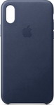 

Чехол (клип-кейс) Apple Leather Case для iPhone XS цвет (Midnight Blue) тёмно-синий MRWN2ZM/A
