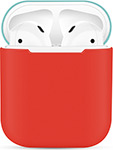Чехол силиконовый Eva для наушников Apple AirPods 1/2 - Красный/Бирюзовый (CBAP03RTQ) силиконовый чехол для airpods 3 с карабином кирпично красный