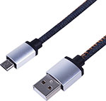 

Кабель Rexant USB - microUSB, шнур в джинсовой оплетке, Разноцветный