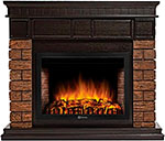 Портал Firelight Bricks Wood 30, камень темный, шпон венге (НС-1287018)
