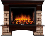 Портал Firelight Forte Wood 30, камень коричневый, шпон темный дуб (НС-1292164)