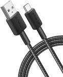 Кабель ANKER Power Line 322, USB-A - USB-C, 18m, A81H6 Black/черный кабель anker power line 322 usb c usb c 18 m a81f6 white белый