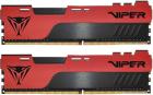 

Оперативная память Patriot Memory DDR4 32GB (2x16GB) 2666MHz Viper Elite (PVE2432G266C6K), Черный/красный