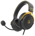 Компьютерная гарнитура A4Tech Bloody M590i, желтый/серый, 1 м, мониторные, USB (M590I SPORTS LIME)