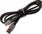 Дата-кабель Usams US-SJ542 U77 USB - Type-C 3А с подсветкой, нейлоновая оплетка, 1.2 m, черный (SJ542USB01)