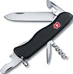 

Нож перочинный Victorinox Picknicker, 111 мм, 11 функций, с фиксатором лезвия, чёрный