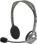 Гарнитура для ПК Logitech Stereo H110 серебристый 1.8м накладные оголовье (981-000271) logitech stereo headset h110