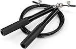 Скакалка скоростная металлическая Bradex черная SF 0460 скакалка bradex с металлическим шнуром для фитнеса 3 метра черная