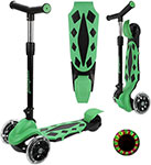 

Самокат Moby Kids Dragon, складной, зелёный 641443