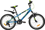 Велосипед Novatrack 20'' EXTREME синий, сталь, 6 скор., Shimano TY21/Microshift TS38, V- brake 20SH6V.EXTREME.BL21 велосипед novatrack 16 strike синий тормоз нож 163strike bl22