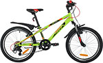 Велосипед Novatrack 20'' EXTREME зеленый, сталь, 6 скор., Shimano TY21/Microshift TS38, 20SH6V.EXTREME.GN21 microshift шифтер манетка microshift ts 39 8ск