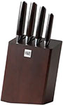 Набор ножей из композитной стали (4 ножа подставка) Huo Hou Composite Steel Kitchen Knife Set (HU0033)  черный